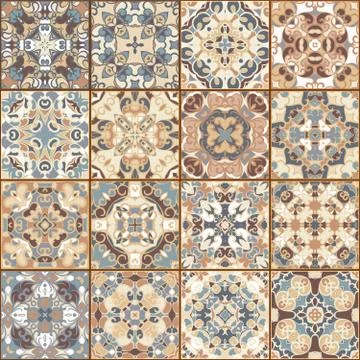 Collection of ceramic tiles Ilustración de archivo