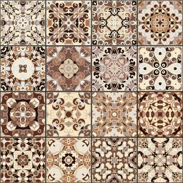 Collection of ceramic tiles Ilustración de archivo