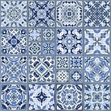Collection of ceramic tiles Stock-Illustration