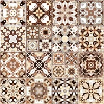 Collection of ceramic tiles Stock-Illustration