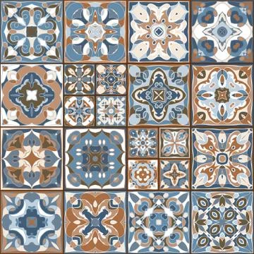 Collection of ceramic tiles Stock-Illustration