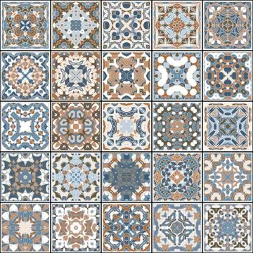Collection of ceramic tiles Stock-Illustration