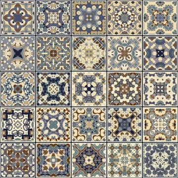 Collection of ceramic tiles Stock-Illustration