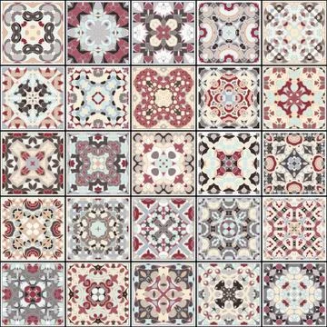 Collection of ceramic tiles Stock-Illustration