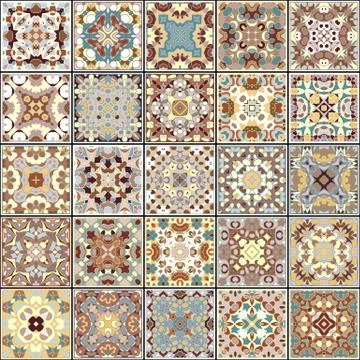 Collection of ceramic tiles Stock-Illustration