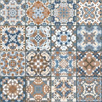 Collection of ceramic tiles Stock-Illustration