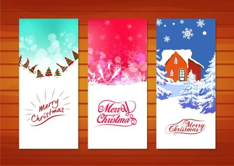 Collection of Christmas banners Stock Illustration
