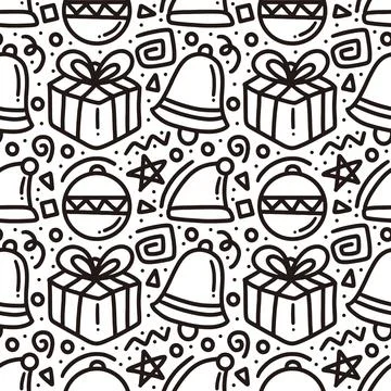 Collection of christmas day pattern Stock Illustration