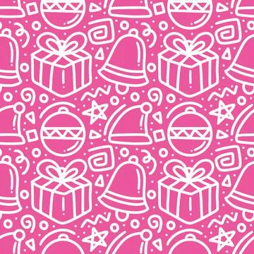 Collection of christmas day pattern Stock Illustration