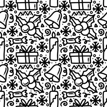 Collection of christmas day pattern Stock Illustration