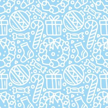 Collection of christmas day pattern Stock Illustration