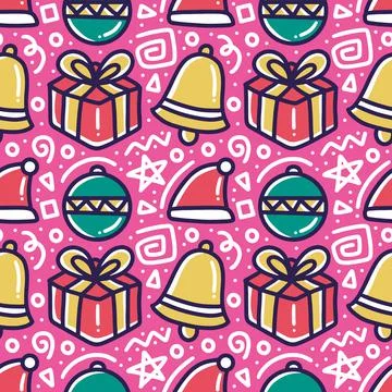 Collection of christmas day pattern Stock Illustration