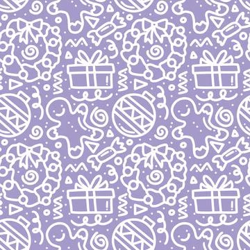 Collection of christmas day pattern Stock Illustration