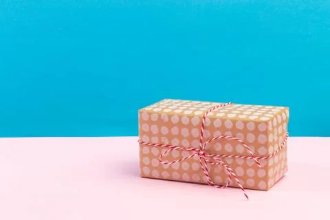 Collection of Christmas present boxes on a light blue background Stock Photos