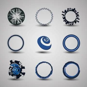 Collection Of Circle Designs Stock Illustration