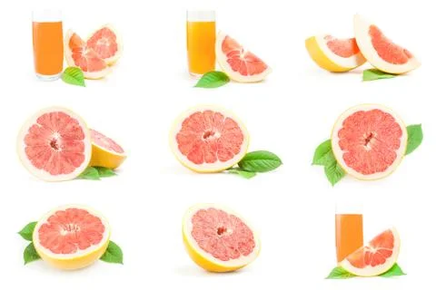 Collection of citrus maxima on a background Foto stock