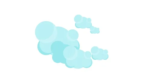 Collection of cloud clip art images, showcasing different shapes and sizes. Stock Footage 332479766