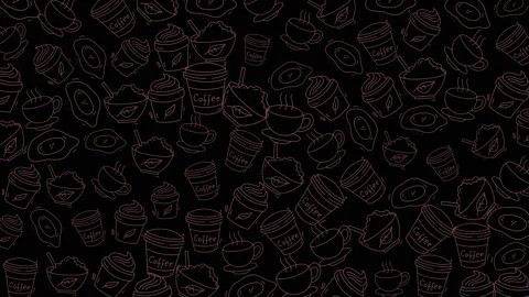 Collection of Coffee Cups and Beverages in Various Styles and Sizes Stock Footage 321640889