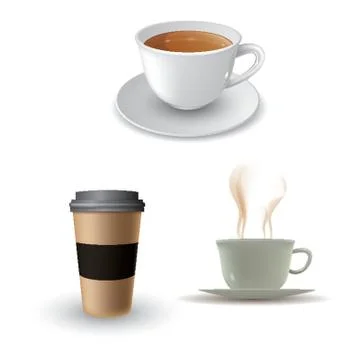 Collection Of Coffee Cups Illustrazione stock