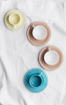 Collection of coffee cups Stock Photos