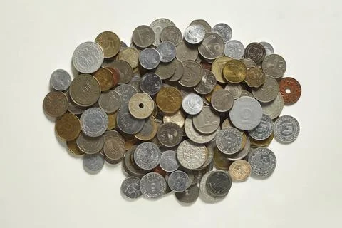 A collection of coins Stock Photos