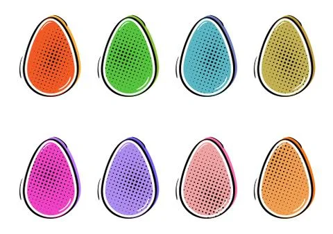 Collection of color eggs Stock Illustration