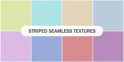 Collection of color seamless geometric patterns. Endless striped textures - 스톡 일러스트