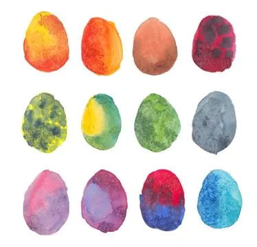 Collection of colored eggs Stock Illustration
