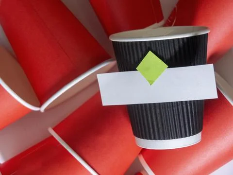 Collection of colored  paper cups Stock Photos