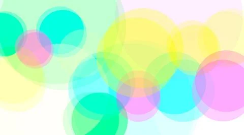 A Collection of Colorful Abstract Bubbles Overlapping Beautifully in a Play.. Stock Illustration