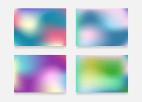 Collection Colorful and blurred gradient template Stock Illustration