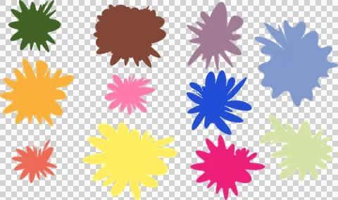Collection of colorful comic explosion shapes . 库存插图