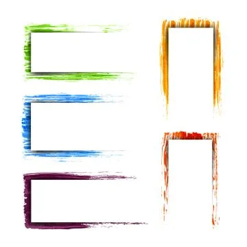 Collection of colorful detailed frames Stockillustratie
