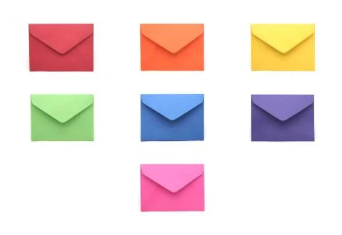 Collection of colorful envelopes Stock Illustration