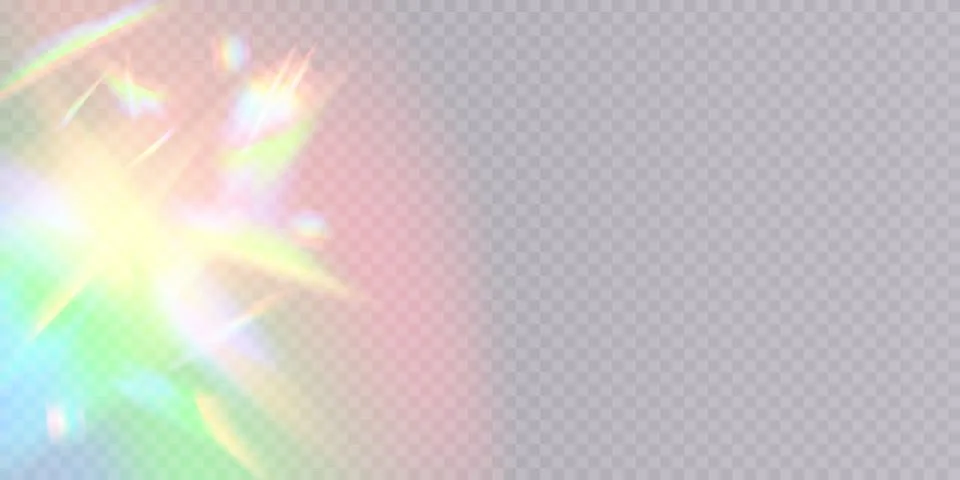 A collection of Colorful Light Flare Elements that are perfect for enhancing Stock Illustration