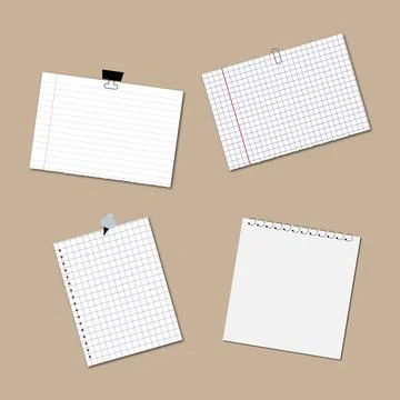 A collection of colorful note paper sheets with a curled corner, ready for your Stock Illustration