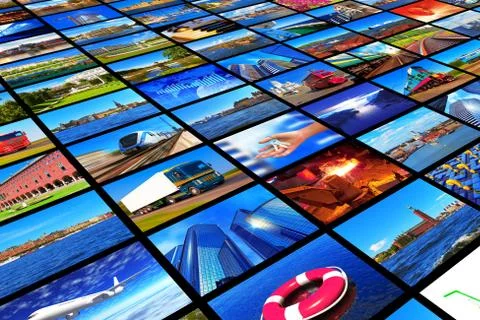 Collection of colorful photos Stock Illustration