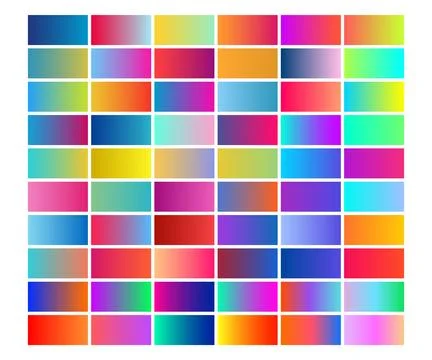 Collection of colorful smooth gradient background for graphic design. Vector  Stock Illustration