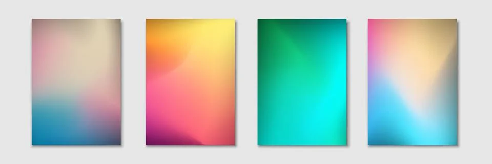 Collection of colorful smooth gradient background for graphic design. Vecto.. Stock Illustration