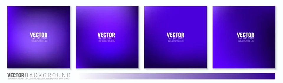 Collection of colorful smooth gradient background. evening ocean color Stock Illustration