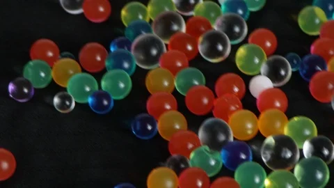 Collection of colorful water bubbles Stock Footage 128407301