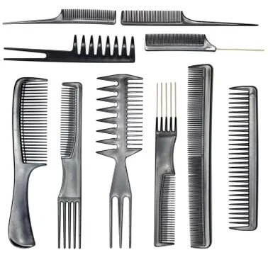 Collection of combs Stockfoto's