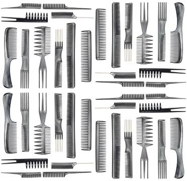 Collection of combs 写真素材