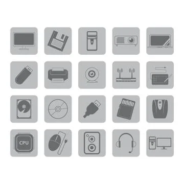Collection of computer icons イラスト素材