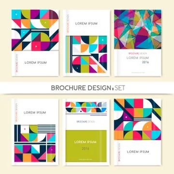 Collection Cover design for Brochure leaflet flyer. Abstract geometric back.. Illustrazione stock