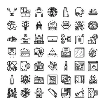 Collection creating web and app user interface icons イラスト素材