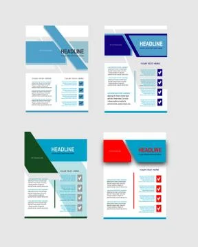 Collection of creative business flyer Stock Illustration