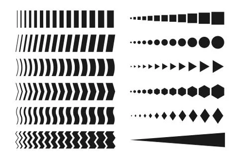 Collection of creative halftone elements. 스톡 일러스트