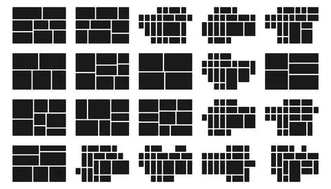 Collection of creative mood board layouts and frames Иллюстрация