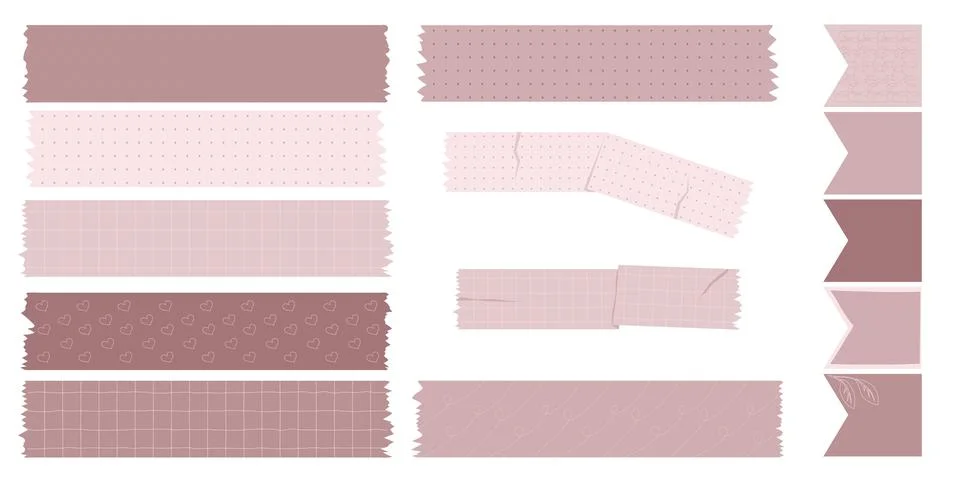 Collection of Cute Blank paper notes for to-do list, Daily and Weekly Planner. Ilustración de archivo